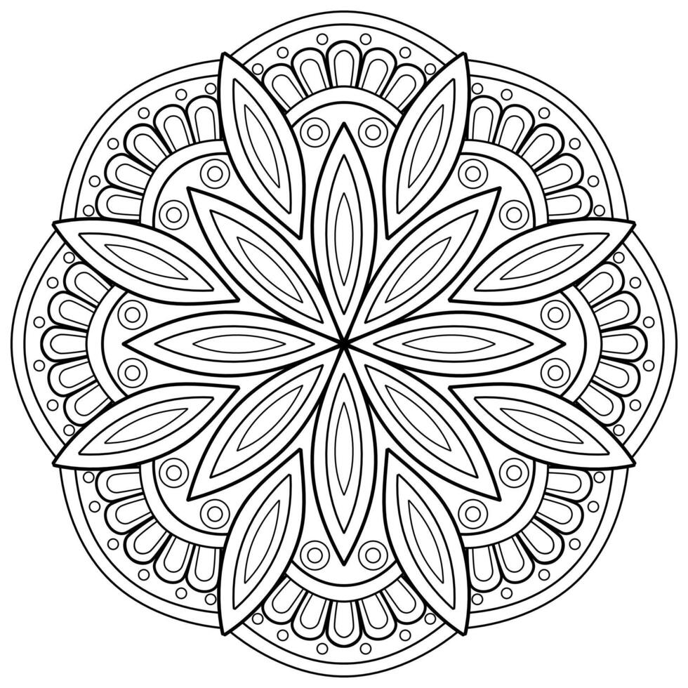 modello astratto della mandala di vettore. arte sul muro. libro da colorare modello in pizzo il tatuaggio. design per una camicia di vernice per carta da parati e un design adesivo per piastrelle, ornamento decorativo a cerchio in stile etnico orientale vettore