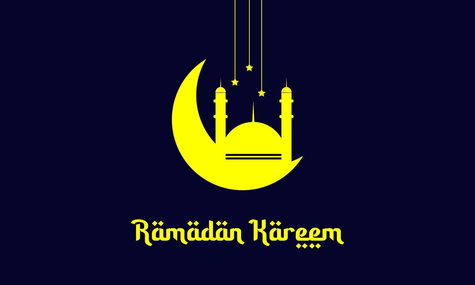 illustrazione del saluto del ramadan kareem adatto per poster, biglietto di auguri, ecc vettore