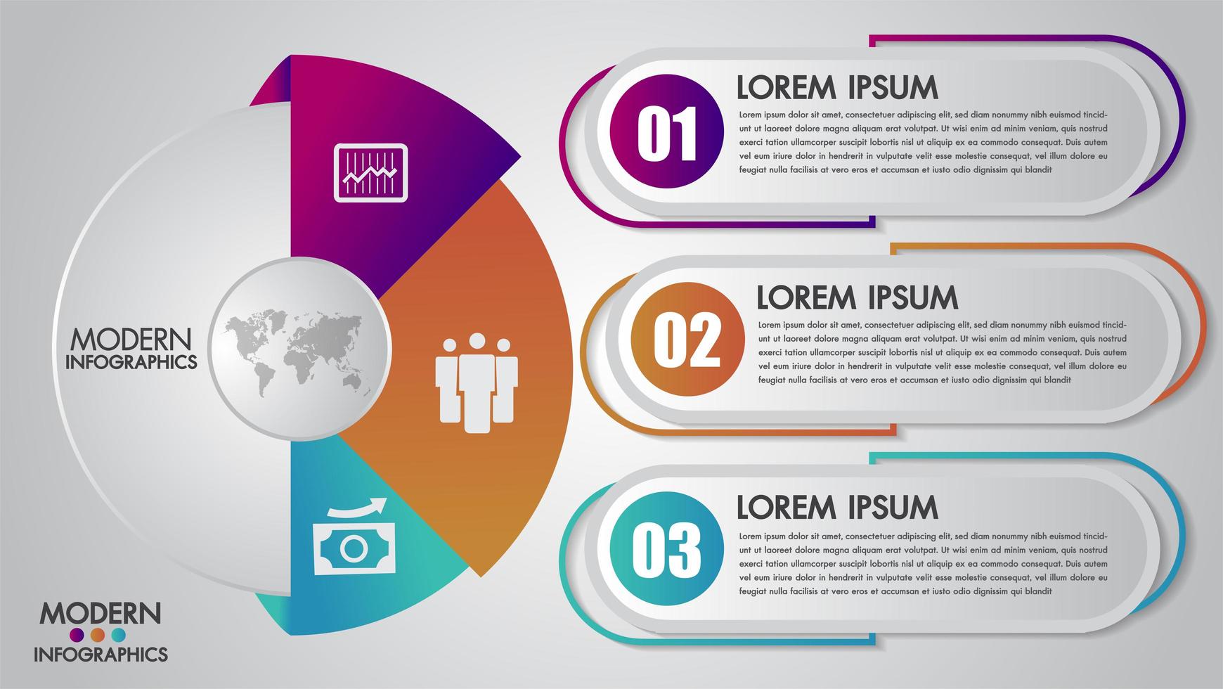 Modello di infographics di affari per diagramma, grafico, presentazione e grafico vettore
