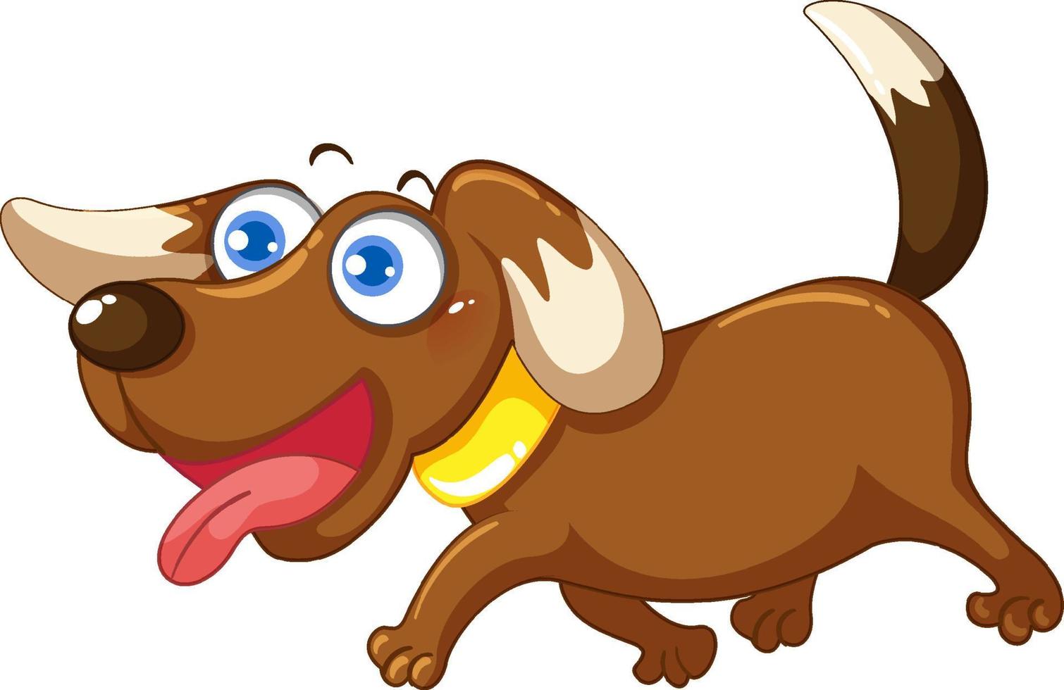 simpatico personaggio dei cartoni animati di cane semplice vettore