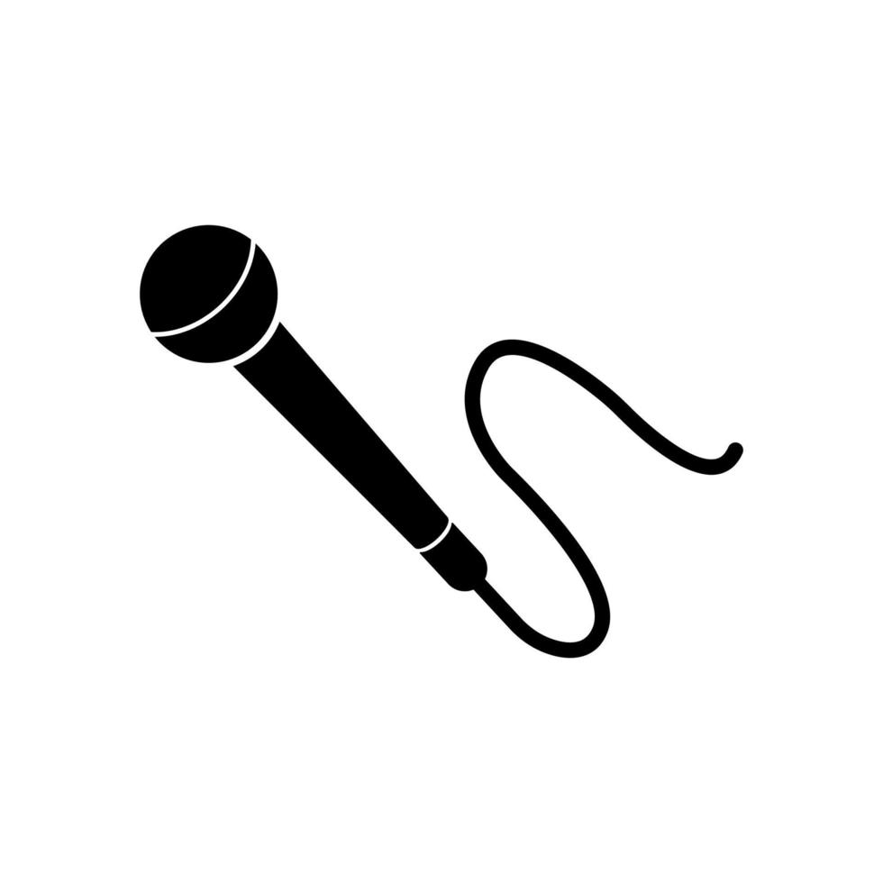 vettore icona microfono. modello di illustrazione. semplice forma piatta