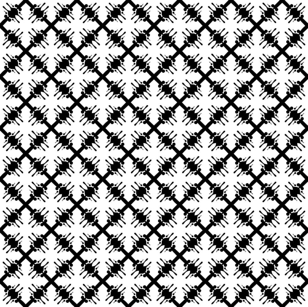 struttura del modello senza cuciture in bianco e nero. disegno grafico ornamentale in scala di grigi. ornamenti a mosaico. modello di modello. vettore