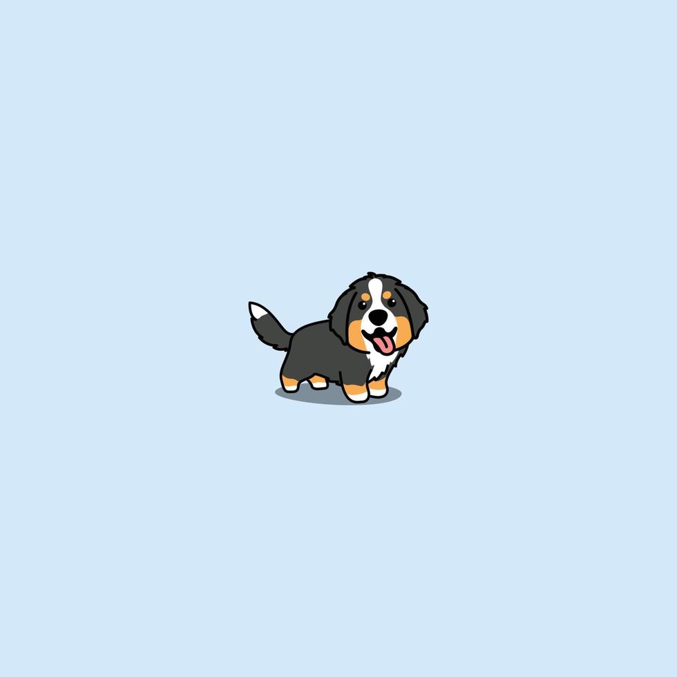 simpatico cartone animato cucciolo di montagna bernese, illustrazione vettoriale