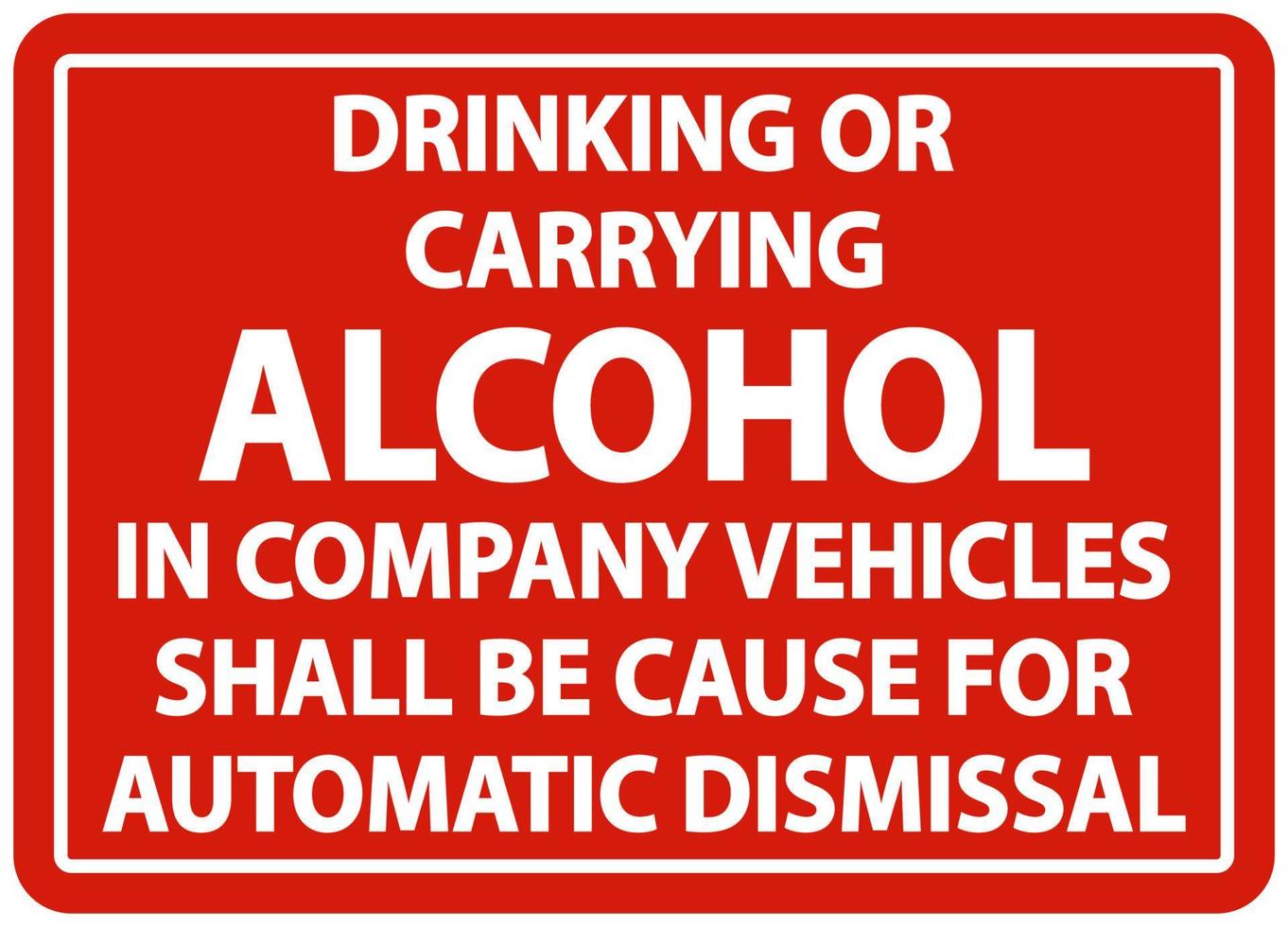segno di etichetta di licenziamento automatico di alcol su sfondo bianco vettore