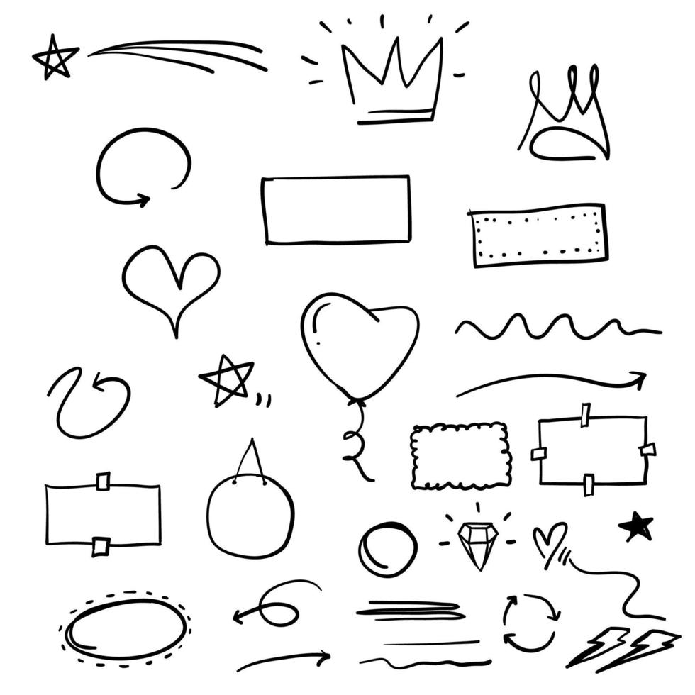 doodle illustrazione dell'elemento infografico per il tuo disegno o vettore di testo