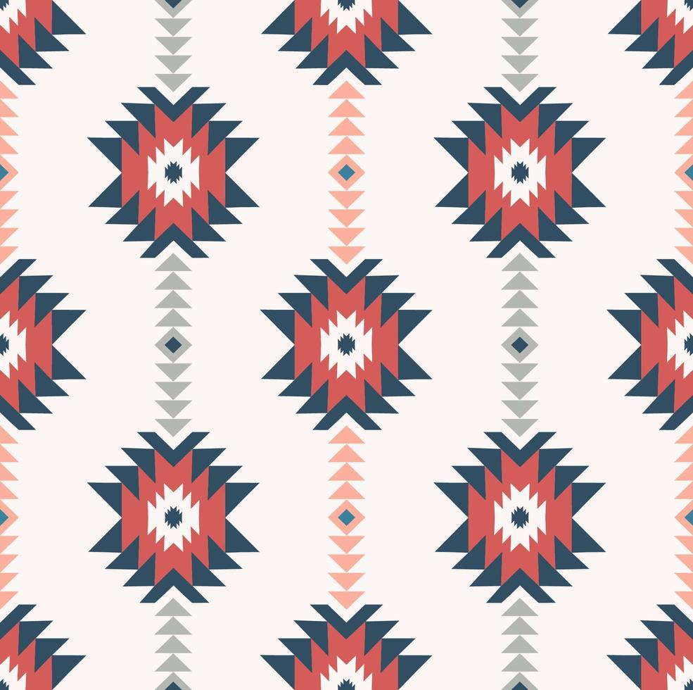 tribale azteco nativo colorato vintage moderno con sfondo senza cuciture di design a forma geometrica triangolare. utilizzare per tessuti, tessuti, elementi di decorazione d'interni, tappezzeria, avvolgimento. vettore