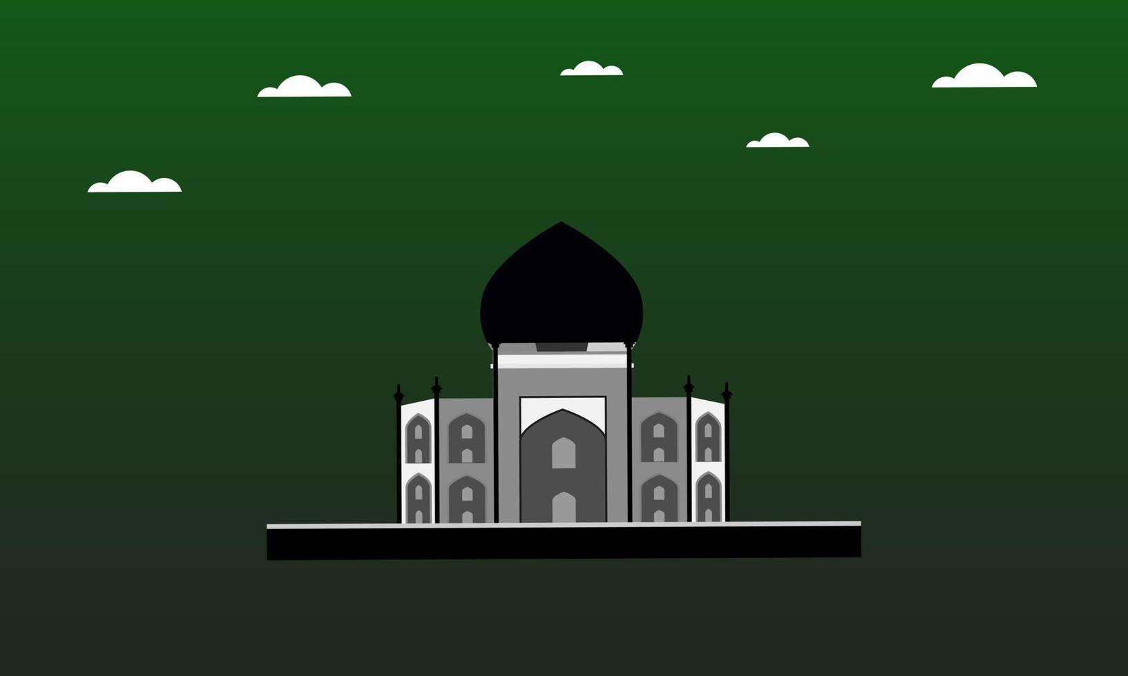 disegno dell'illustratore della moschea vettore