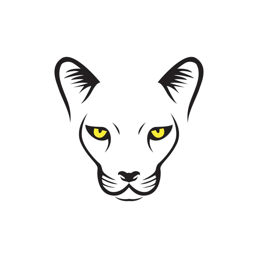 testa leone tigre ghepardo mascotte logo simbolo illustrazione vettoriale design