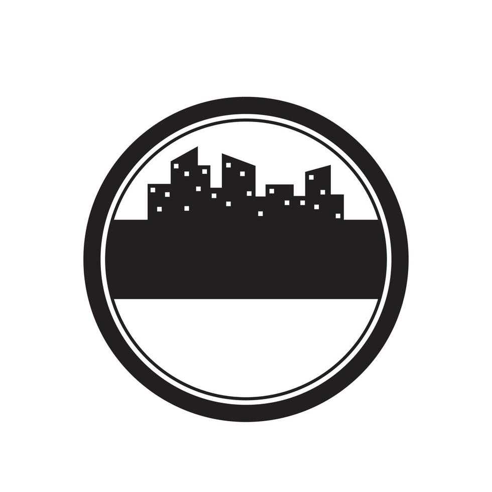 città costruzione business logo vintage vettore simbolo icona illustrazione design moderno