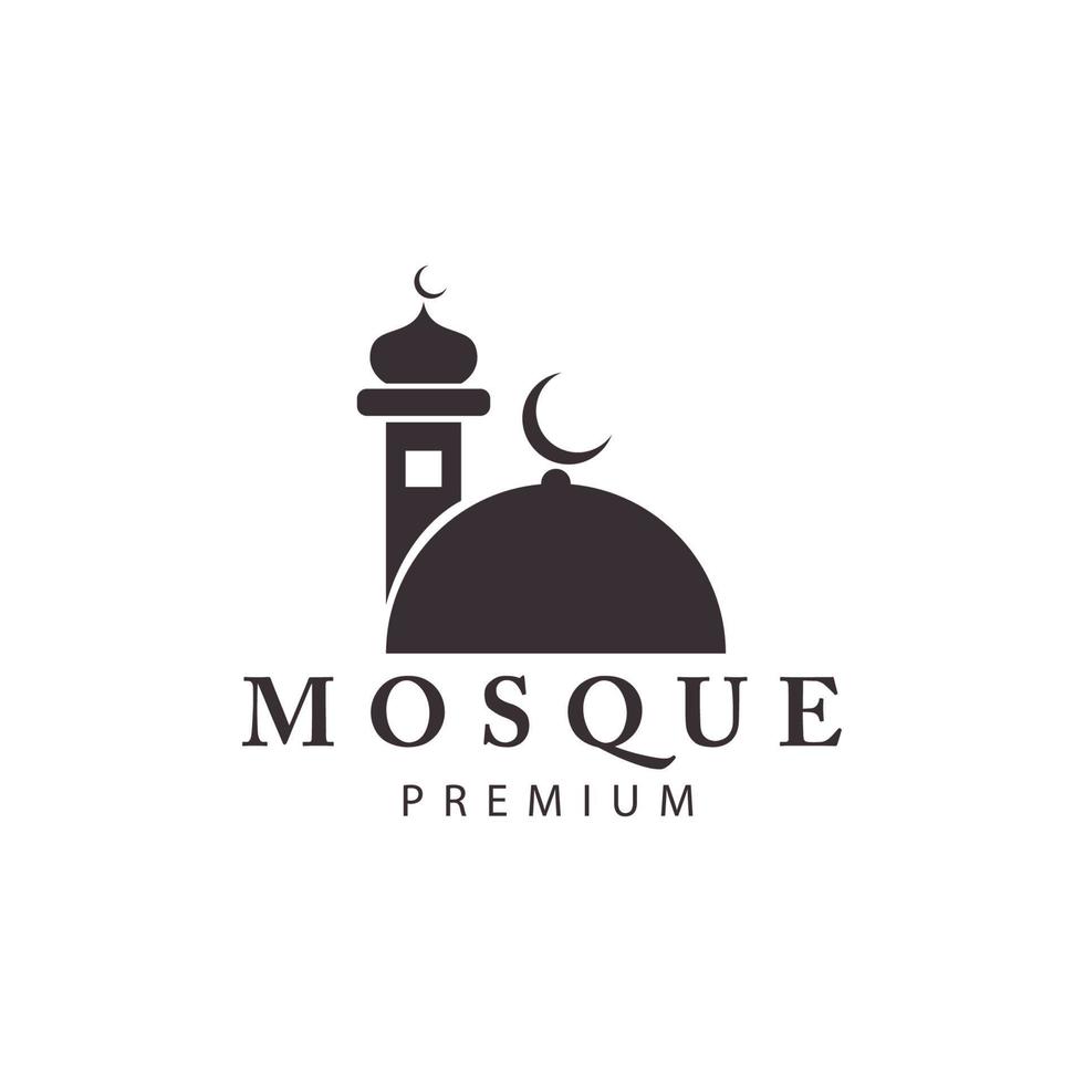 moschea cupola torre religione islamica logo vettore icona simbolo illustrazione design