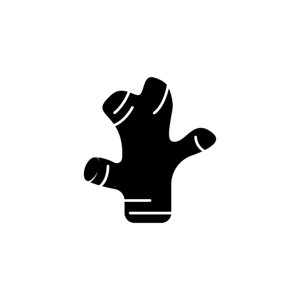 icona della siluetta dell'illustrazione di vettore dello zenzero