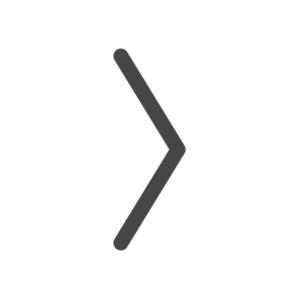 simbolo del segno dell'icona premium della freccia destra vettore