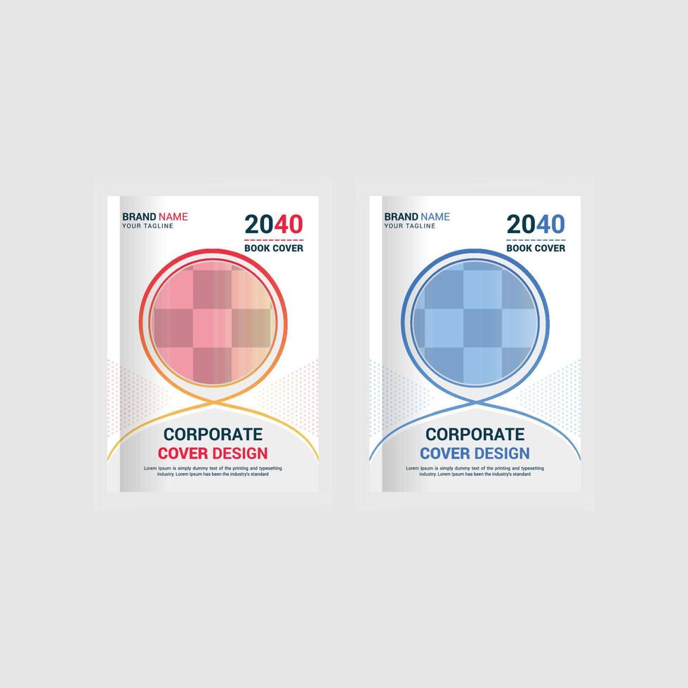 modello di progettazione di copertina del libro aziendale semplice creativo vettore