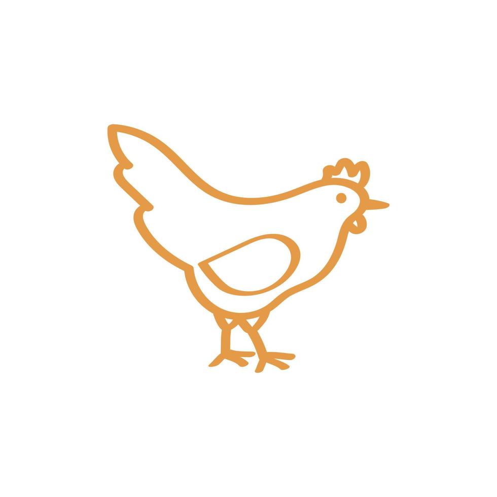 icona della linea vettoriale - gallina d'oro isolata su sfondo bianco