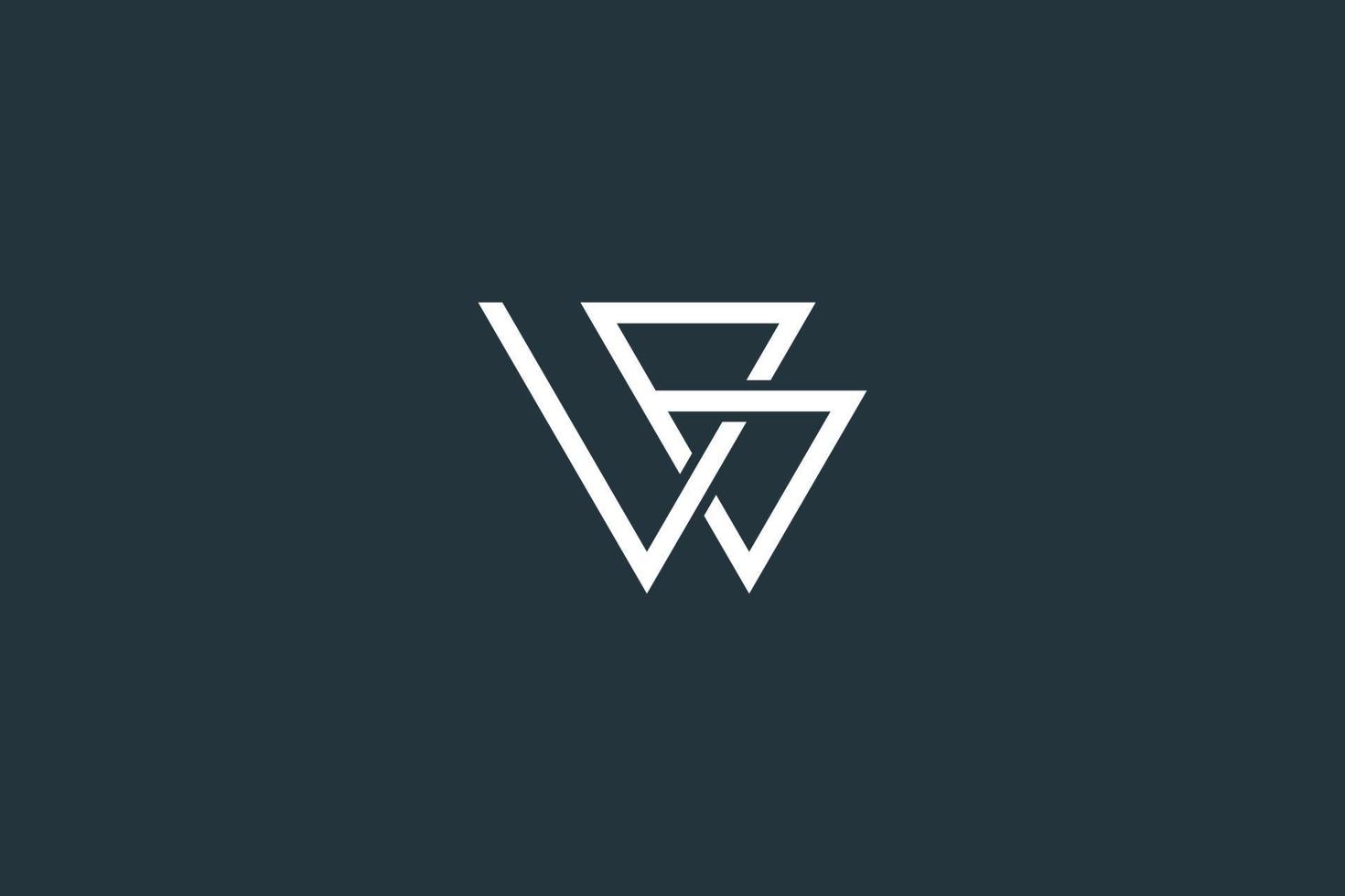 vettore di design del logo vb lettera minima