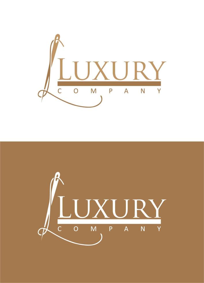 design del logo di lusso vettore