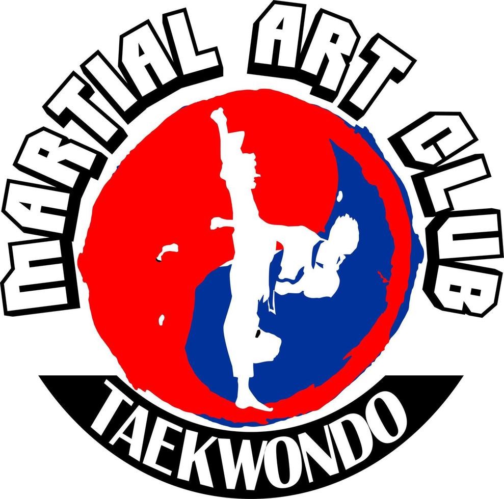 vettore del logo del taekwondo