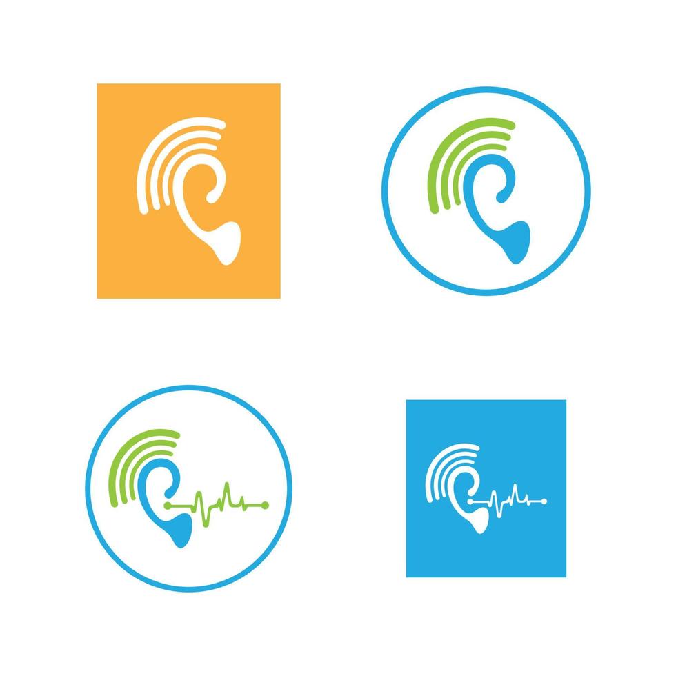 modello di logo dell'udito vettore