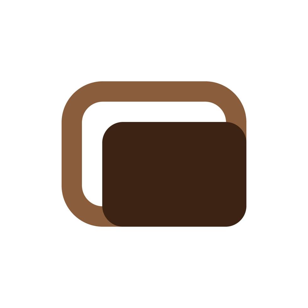 portafoglio logo design icona vettore