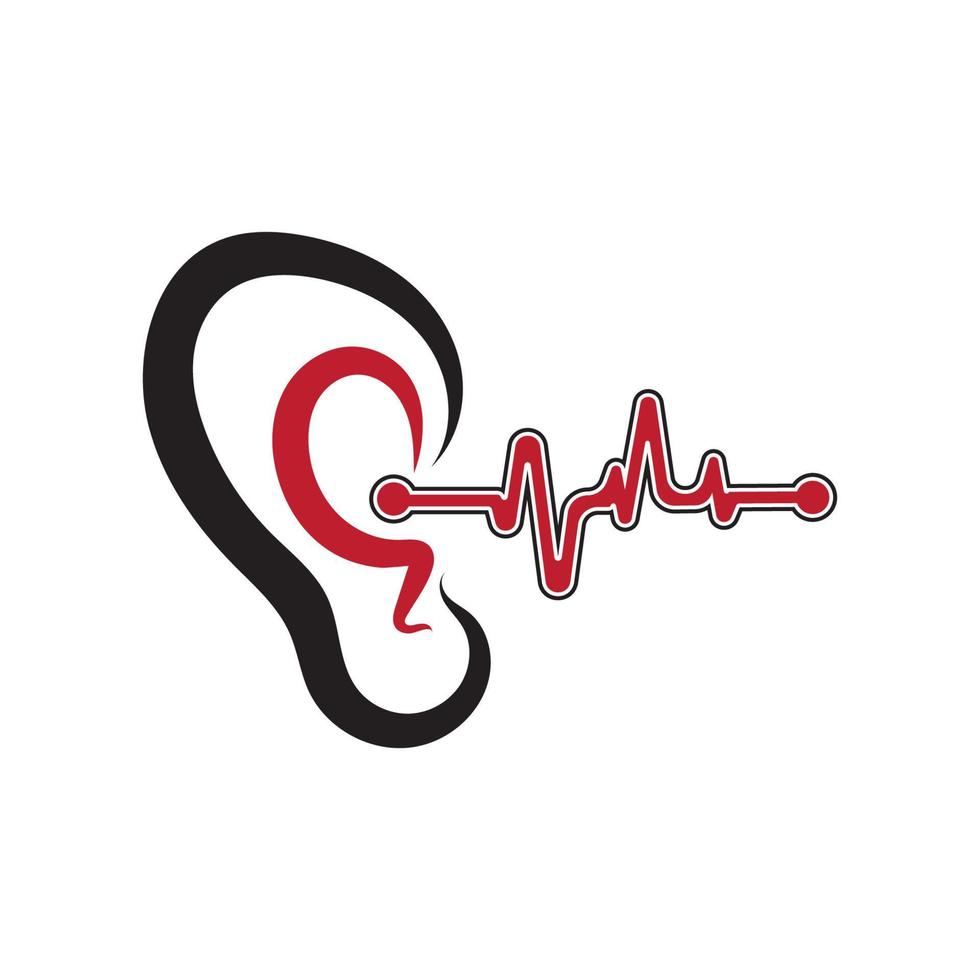 modello di logo dell'udito vettore