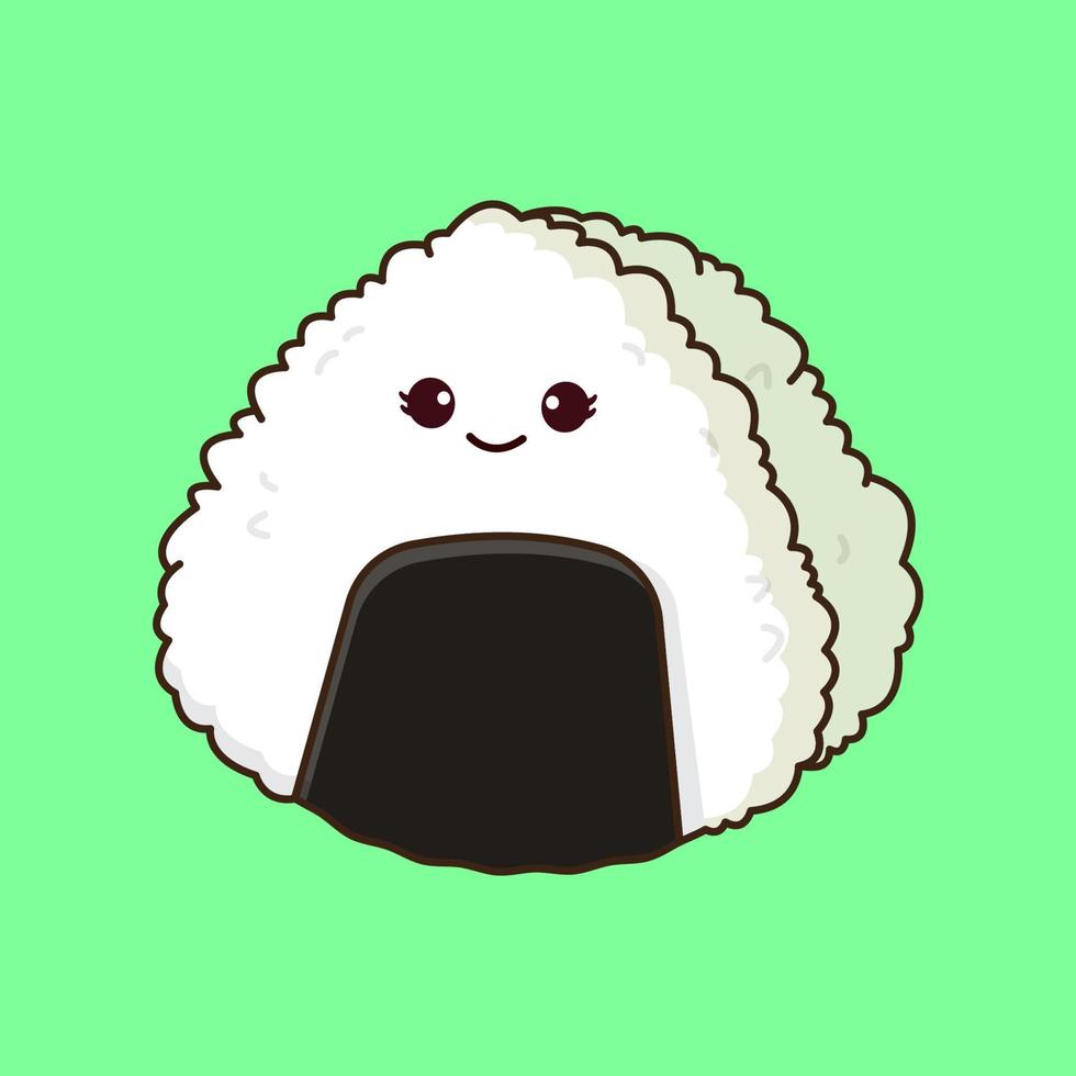 illustrazione di onigiri carino vettore