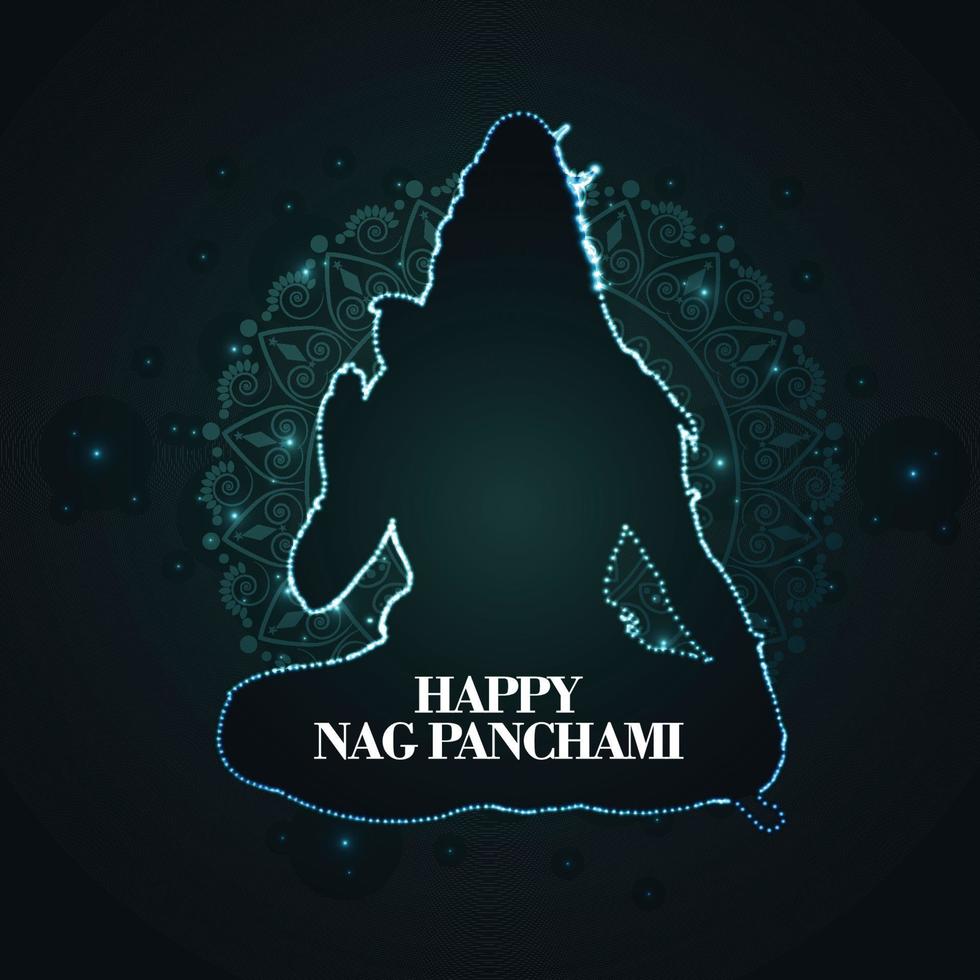 illustrazione dello sfondo di celebrazione di nag panchami vettore