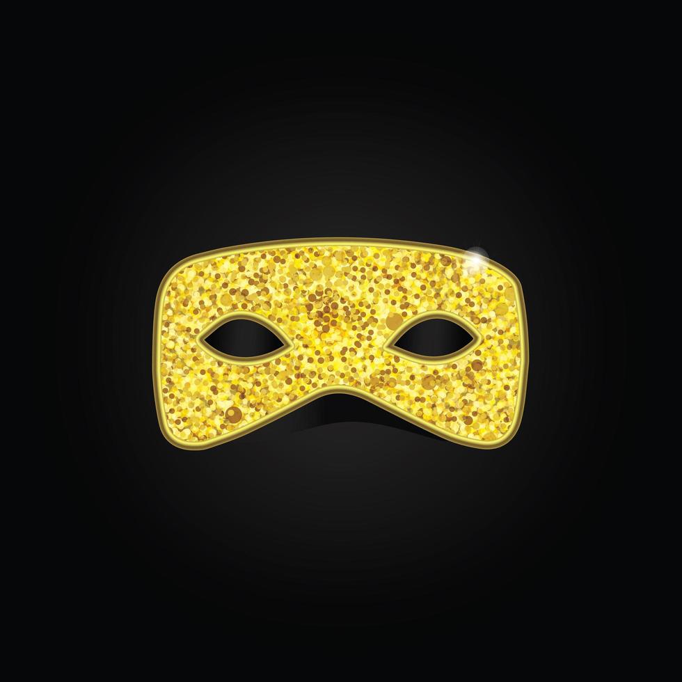 maschera d'oro magica vettore