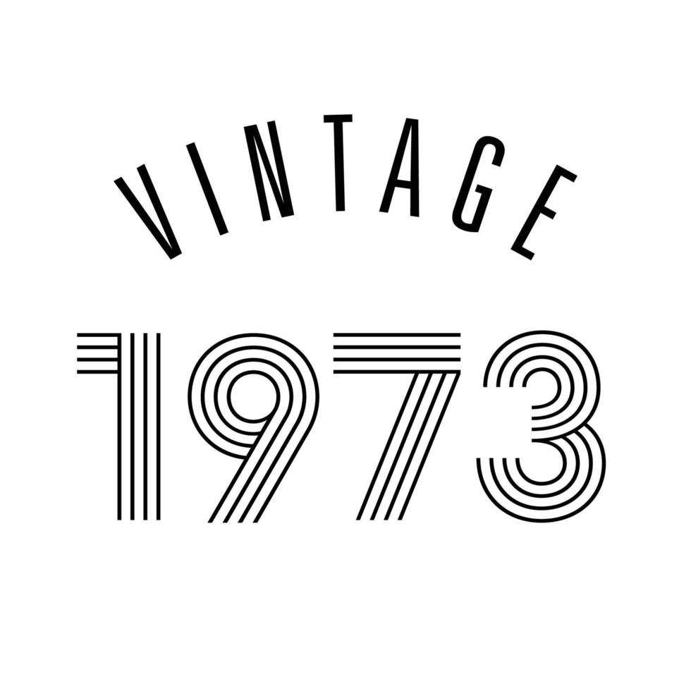 1973 vintage retrò t-shirt design vettoriale