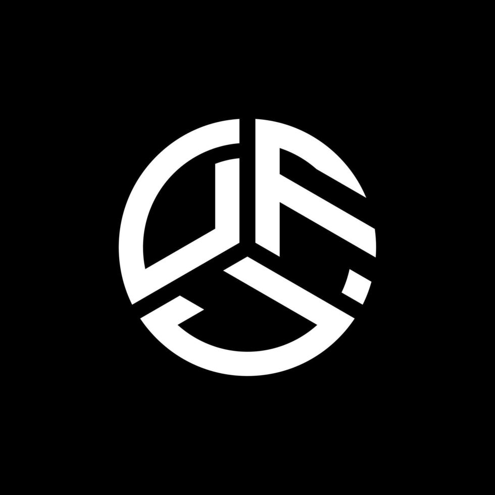 dfj lettera logo design su sfondo bianco. dfj creative iniziali lettera logo concept. disegno della lettera dfj. vettore