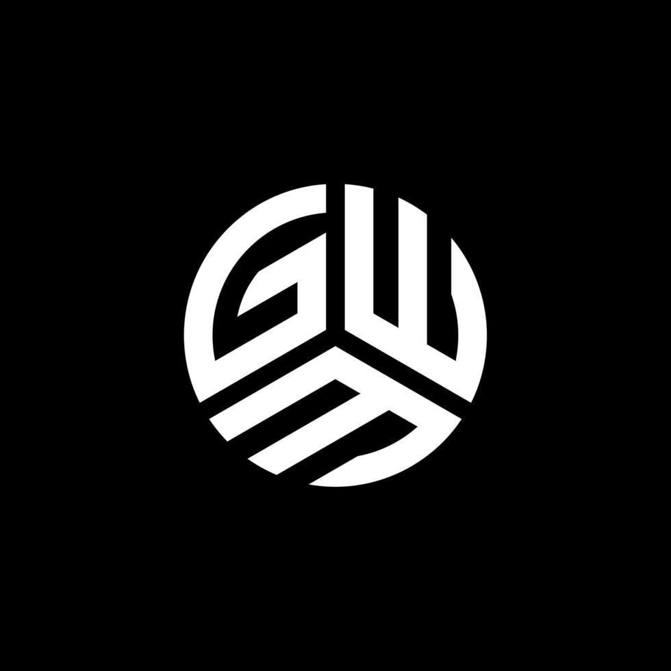 design del logo della lettera gwm su sfondo bianco. gwm creative iniziali lettera logo concept. disegno della lettera gwm. vettore