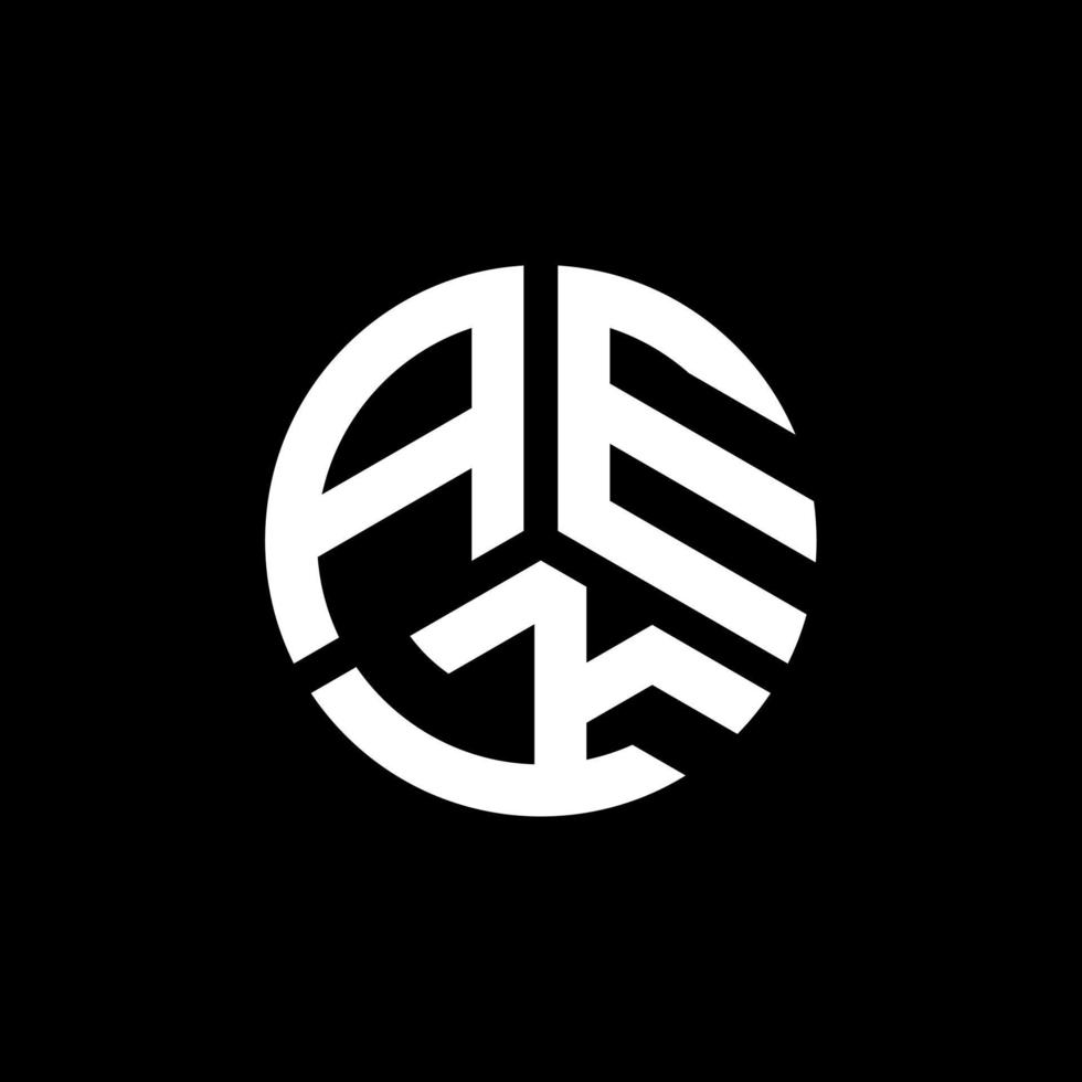 aek lettera logo design su sfondo bianco. aek creative iniziali lettera logo concept. disegno della lettera di eek. vettore