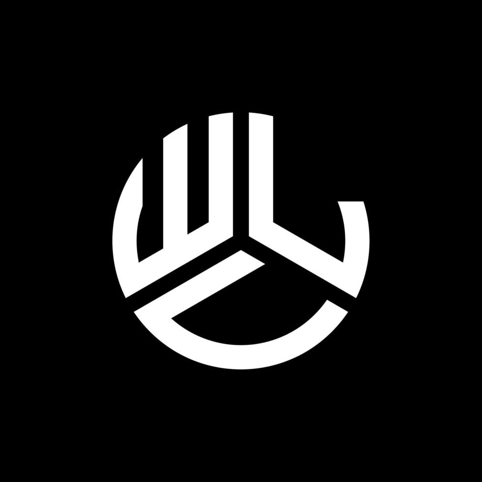 wlu lettera logo design su sfondo nero. wlu creative iniziali lettera logo concept. wlu disegno della lettera. vettore