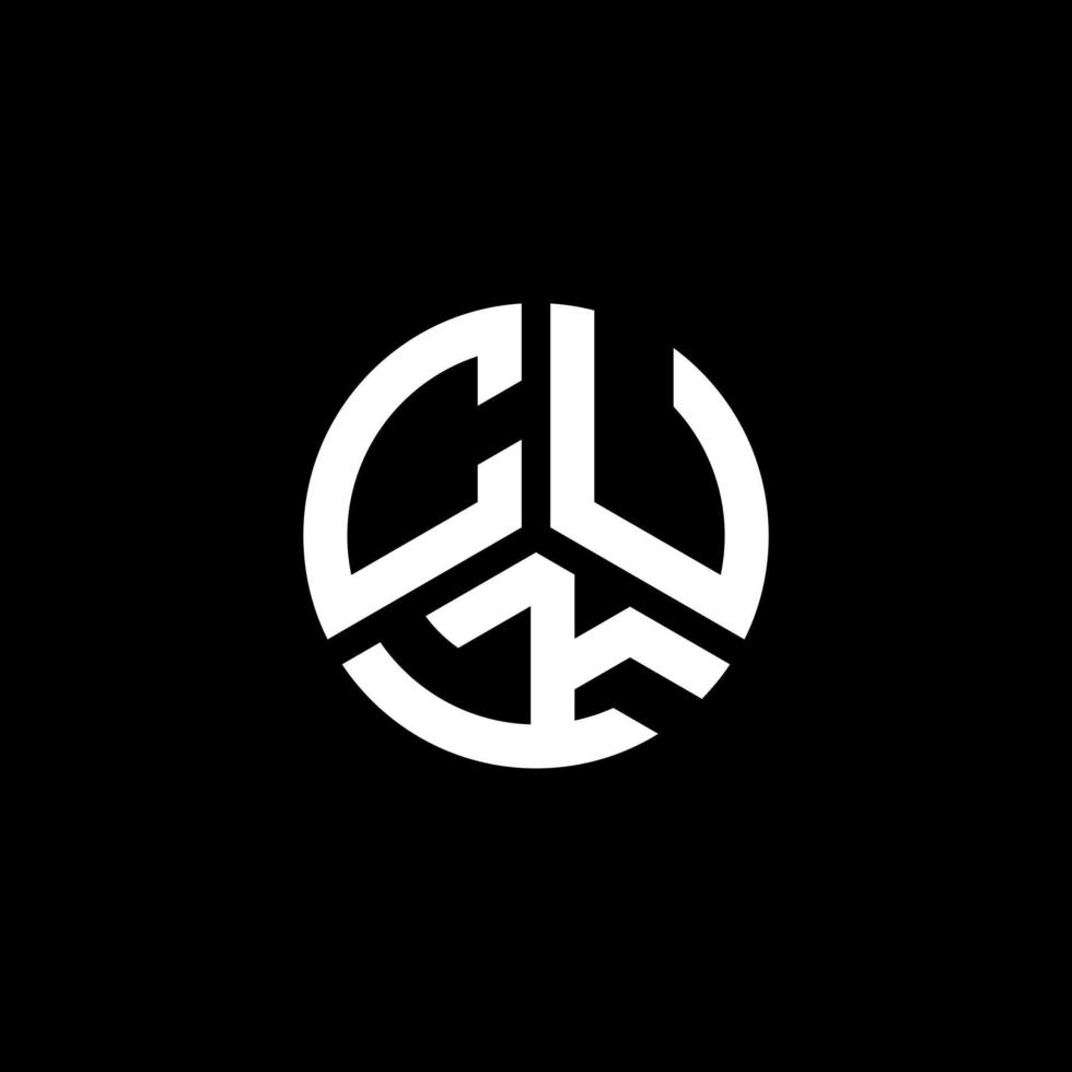 cuk lettera logo design su sfondo bianco. cuk creative iniziali lettera logo concept. disegno della lettera cuk. vettore