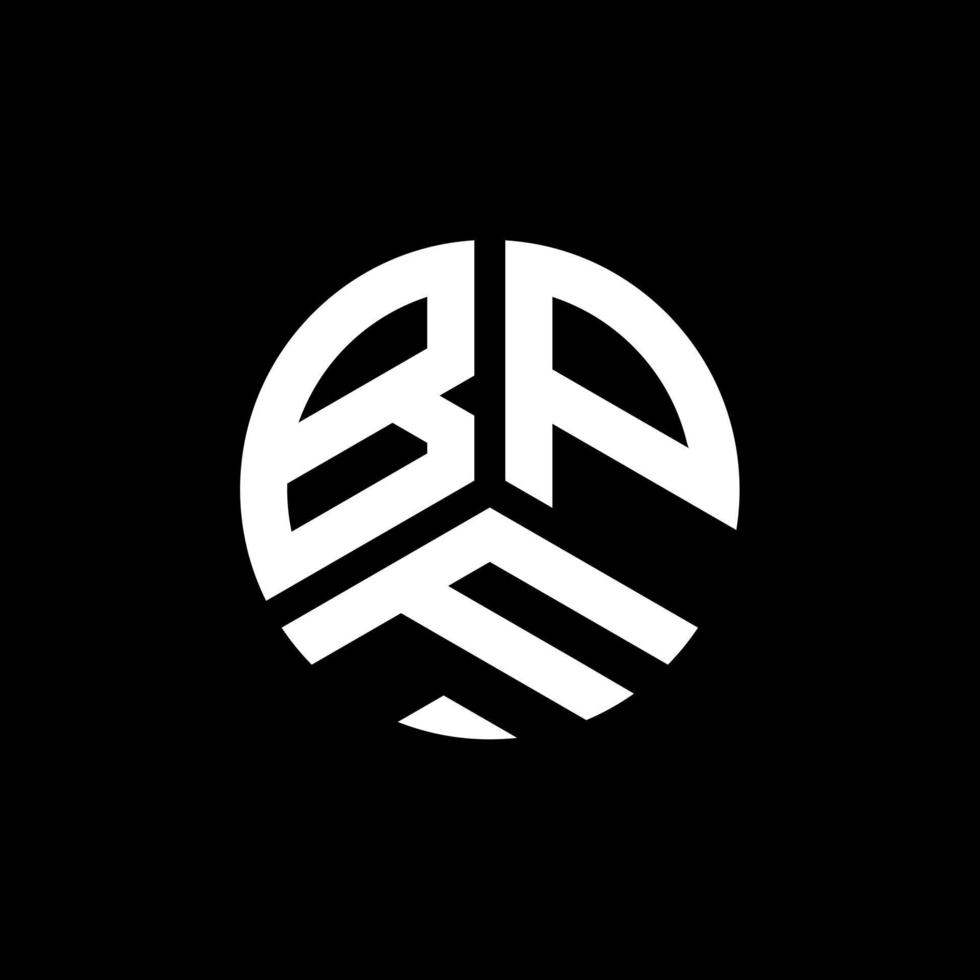 bpf lettera logo design su sfondo bianco. bpf creative iniziali lettera logo concept. disegno della lettera bpf. vettore