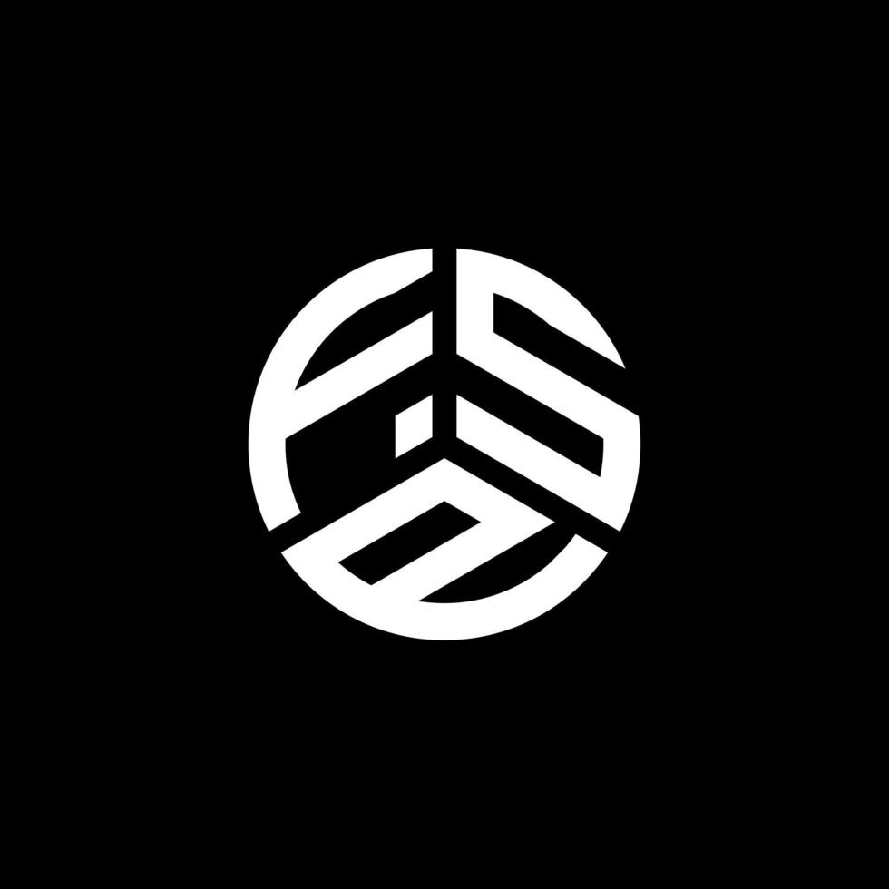 fsp lettera logo design su sfondo bianco. concetto di logo della lettera di iniziali creative fsp. disegno della lettera fsp. vettore
