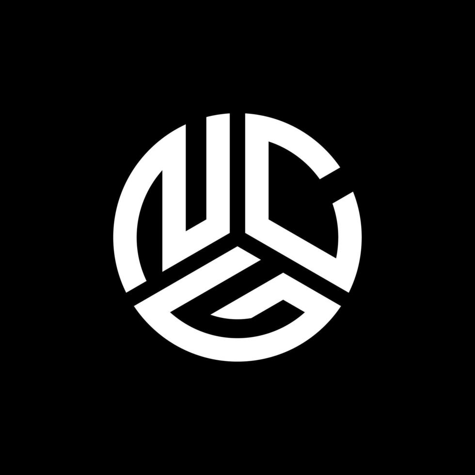 ncg lettera logo design su sfondo nero. ncg creative iniziali lettera logo concept. disegno della lettera ncg. vettore