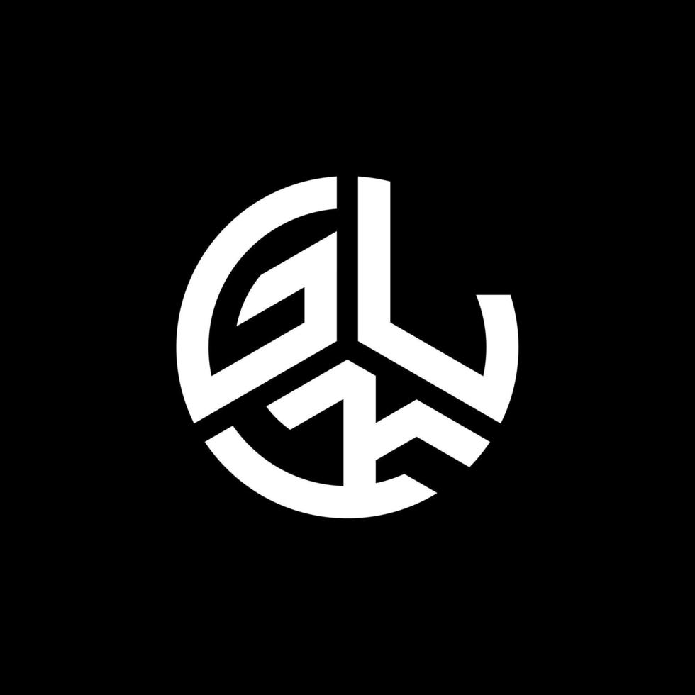 design del logo della lettera glk su sfondo bianco. concetto di logo della lettera di iniziali creative glk. disegno della lettera glk. vettore