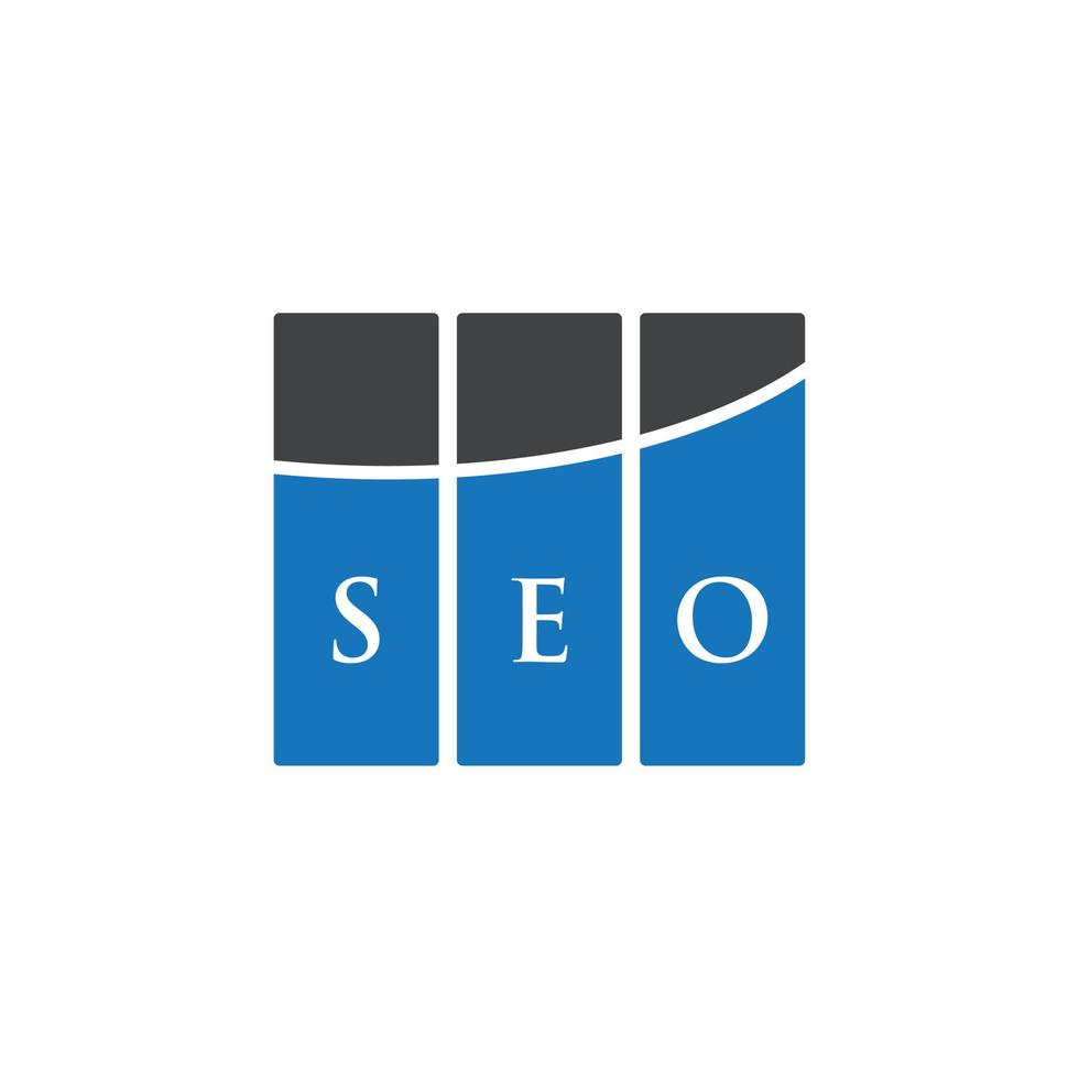 seo lettera logo design su sfondo bianco. seo creative iniziali lettera logo concept. disegno della lettera di seo. vettore