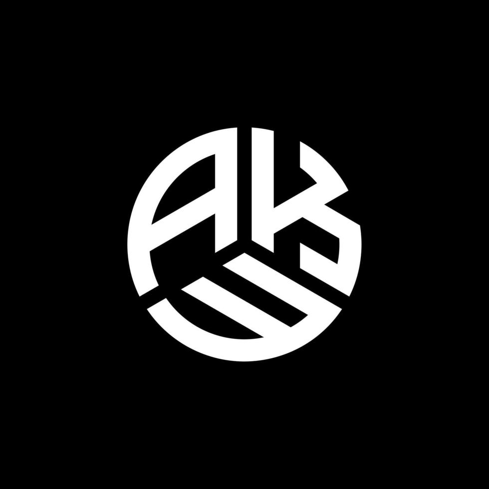 akw lettera logo design su sfondo bianco. akw creative iniziali lettera logo concept. disegno della lettera akw. vettore