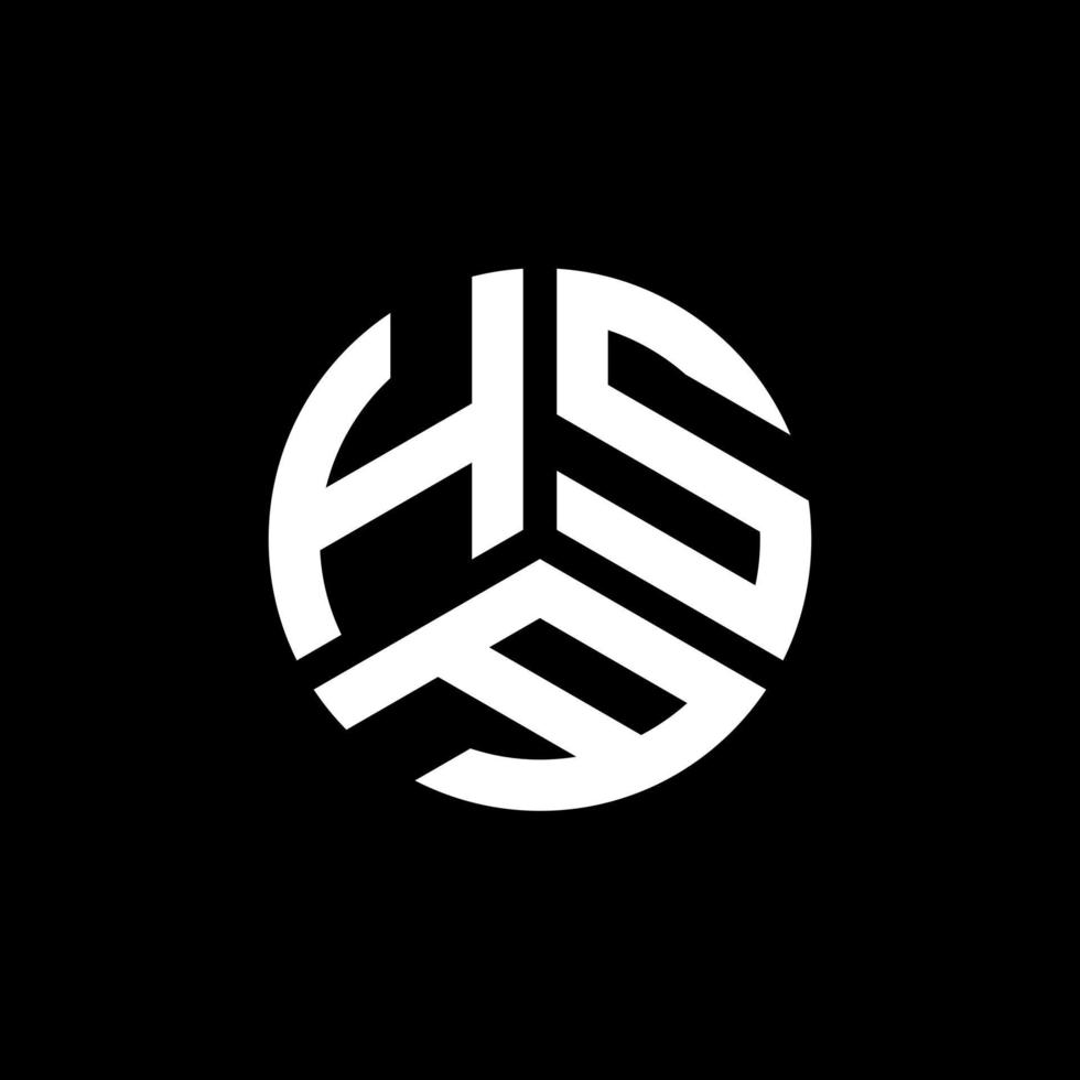 design del logo della lettera hsa su sfondo bianco. hsa creative iniziali lettera logo concept. disegno della lettera hsa. vettore