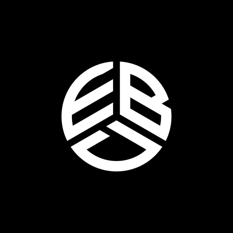 ebd lettera logo design su sfondo bianco. ebd creative iniziali lettera logo concept. disegno della lettera ebd. vettore