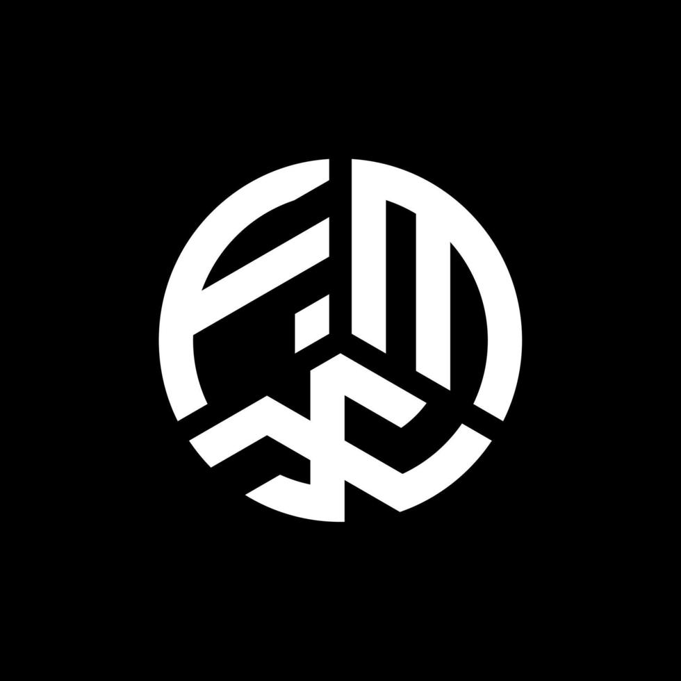 design del logo della lettera fmx su sfondo bianco. concetto di logo della lettera di iniziali creative fmx. disegno della lettera fmx. vettore
