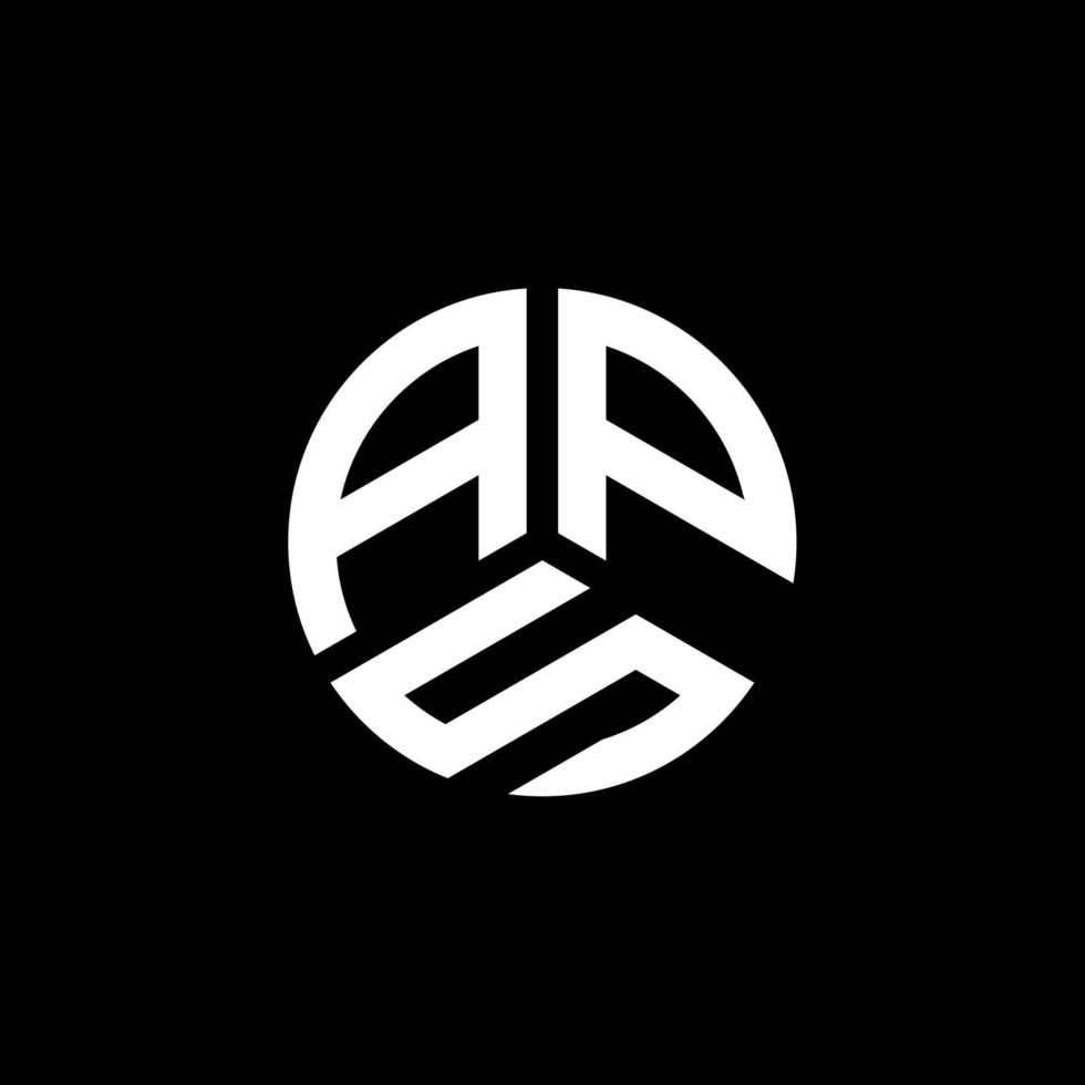 aps lettera logo design su sfondo bianco. aps iniziali creative lettera logo concept. disegno della lettera di aps. vettore