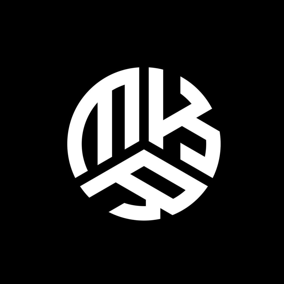 mkr lettera logo design su sfondo nero. mkr creative iniziali lettera logo concept. disegno della lettera mkr. vettore