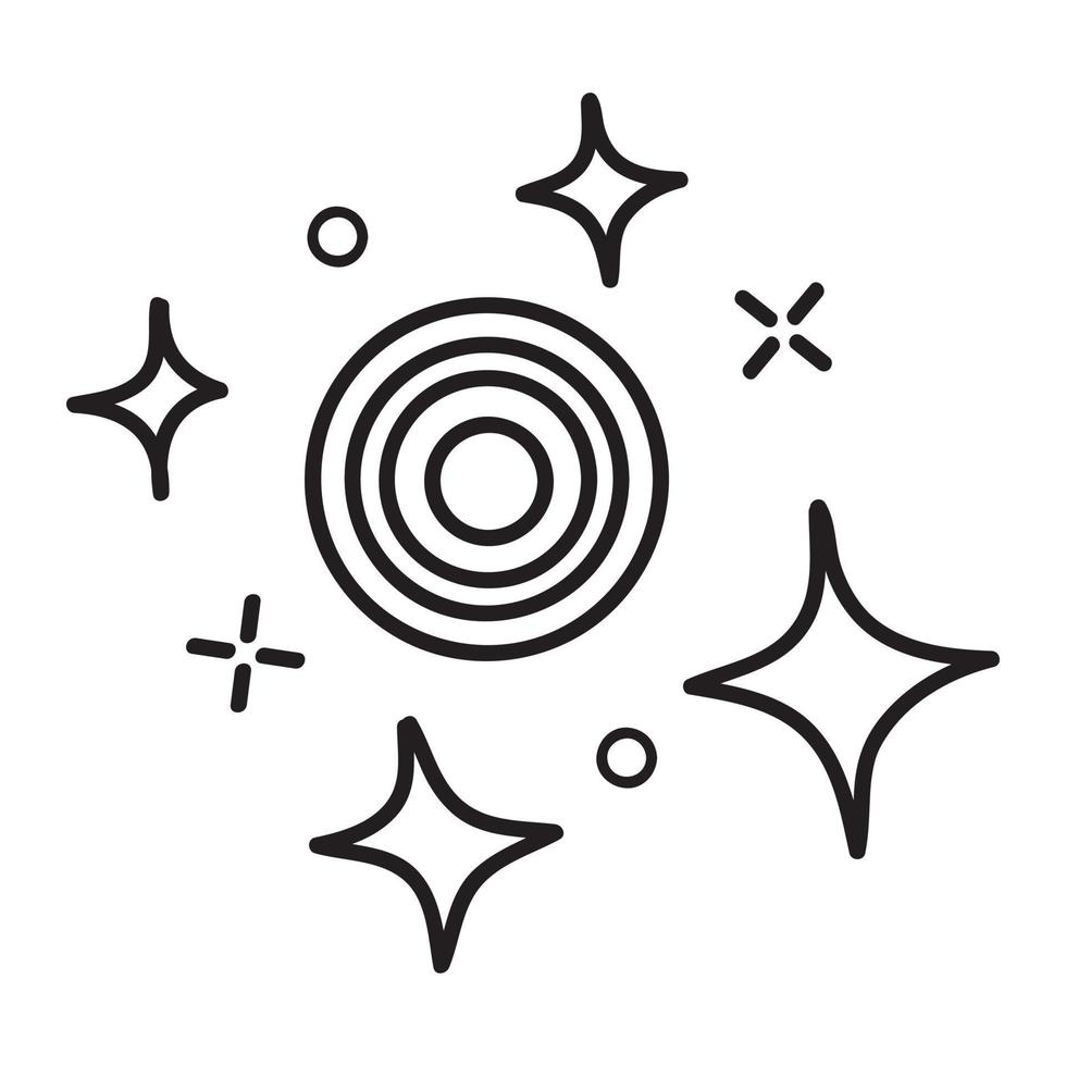 doodle set di stelle vettoriali icona scintilla, icona superficie pulita. stelle con effetto di luce incandescente e scoppio brillante. isolato su sfondo bianco. illustrazione vettoriale