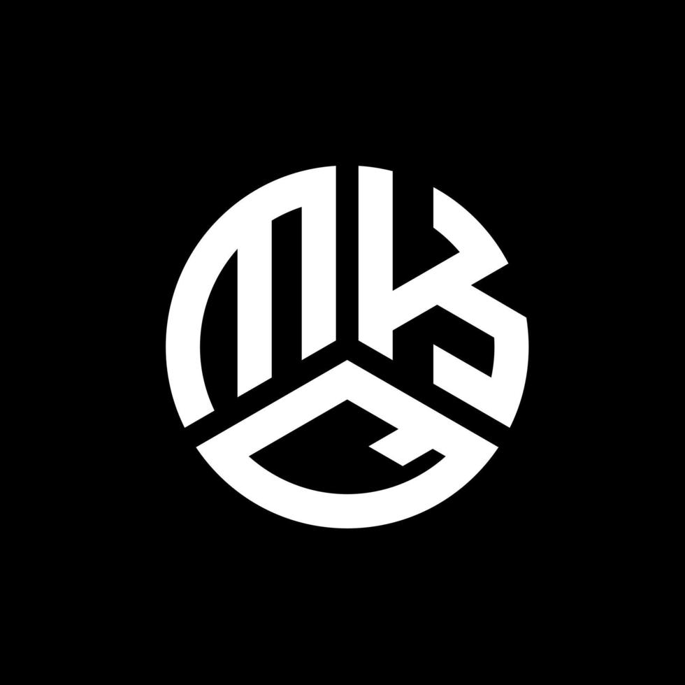 mkq lettera logo design su sfondo nero. mkq creative iniziali lettera logo concept. disegno della lettera mkq. vettore