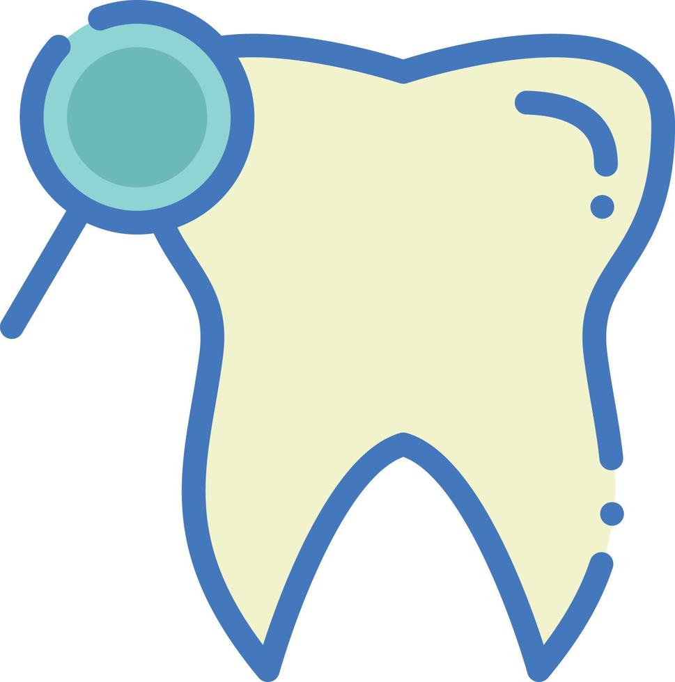 illustrazione dell'icona di controllo dentale con stile piatto vettore