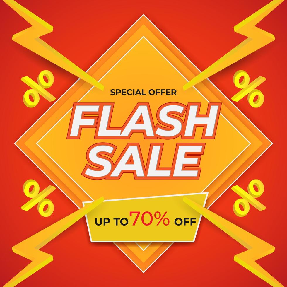 modello di sfondo di vendita flash. promo offerta speciale con sfondo di forma dinamica. vettore