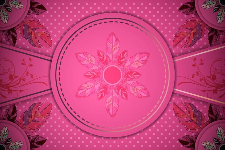 Sfondo rosa sfumato ornamentale vettore