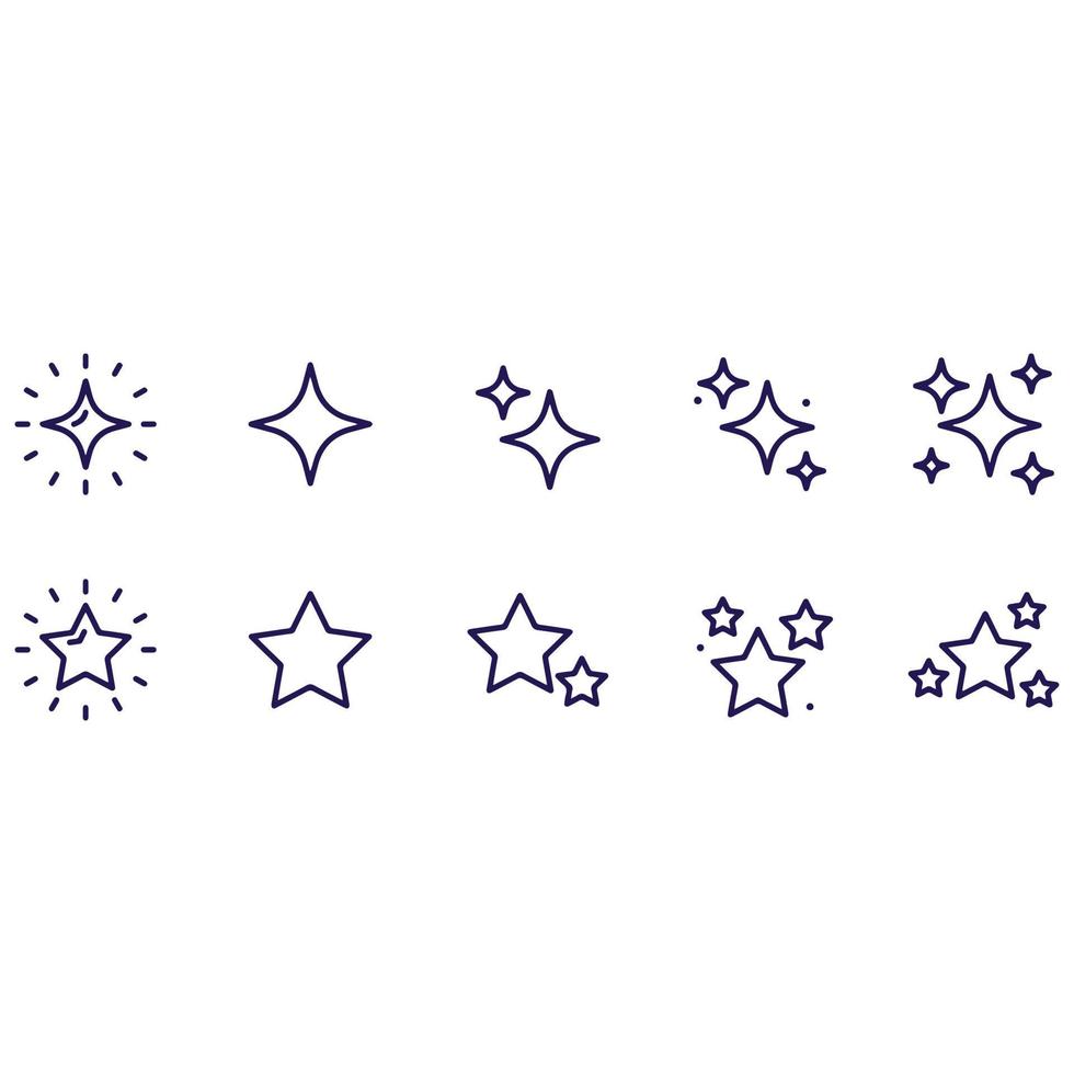 stella icone disegno vettoriale